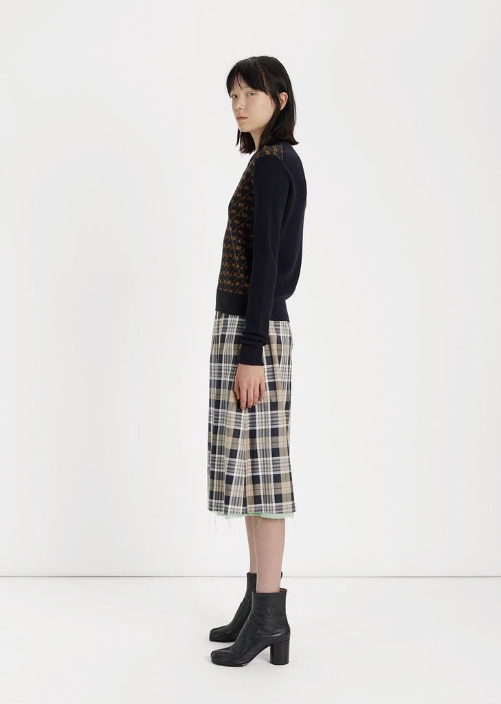Reversible Wool Gauze Skirt