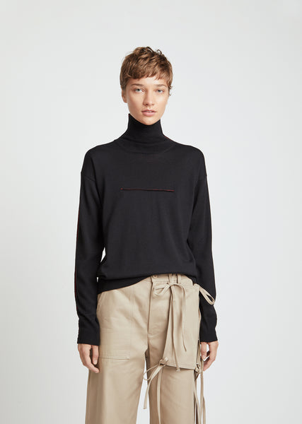 Lightweight Wool Turtleneck Sweater by MM6 Maison Margiela- La