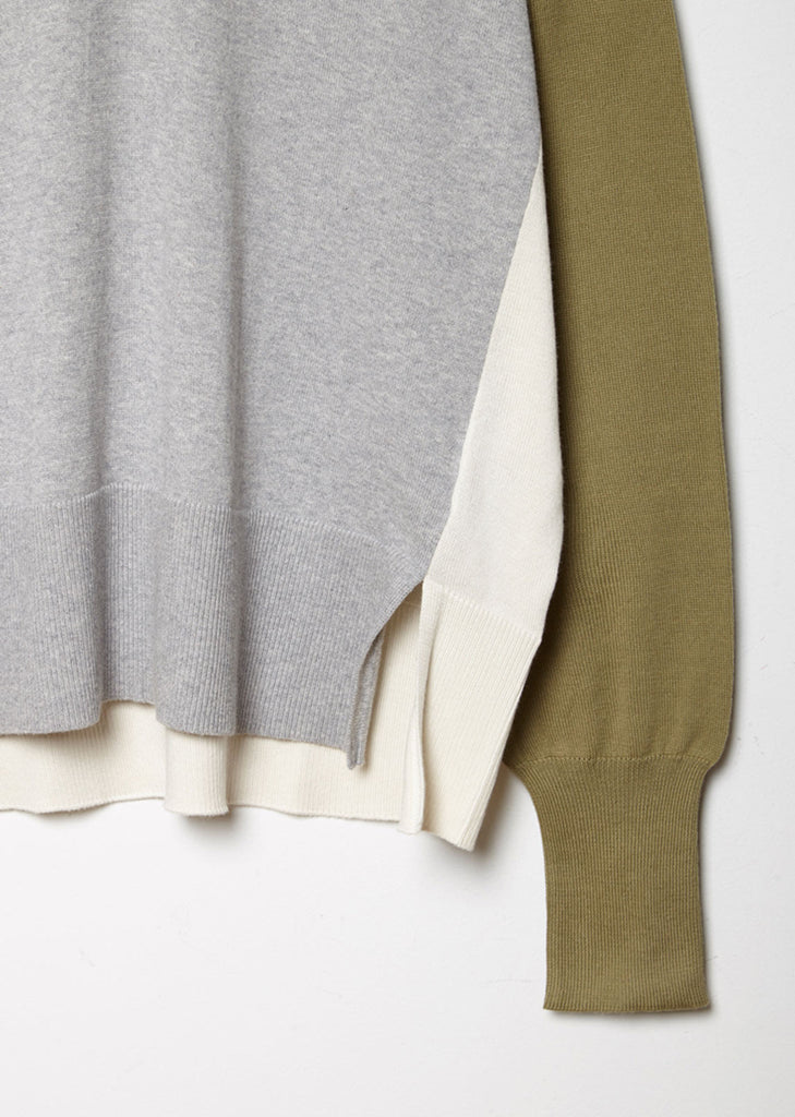 Colorblock Cotton Sweater