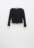 Round Neck Cable Cardigan