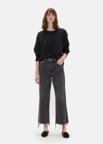Cropped Loose Faded Jeans