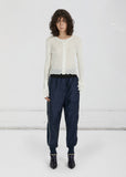 Cropped Ruffle Cardigan