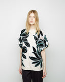 Floral Embroidered Short Sleeve Pullover