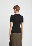 Merino Flatrib Short Sleeve Sweater
