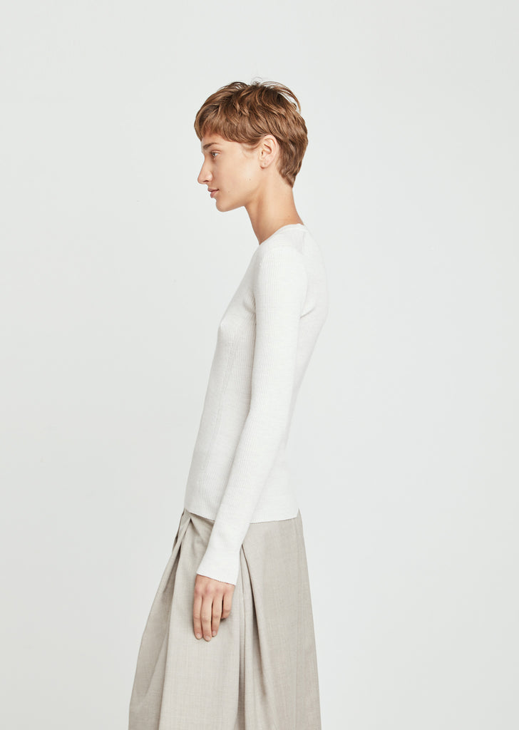 Merino Flatrib Crewneck Sweater