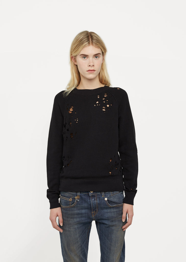 Shredded Zip Side Sweatshirt