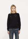 Shredded Zip Side Sweatshirt