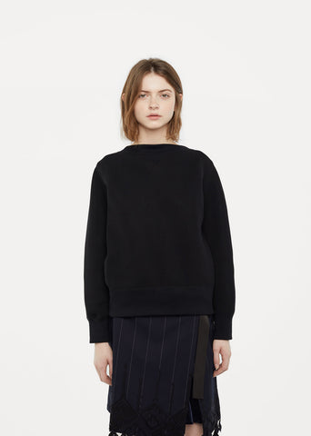 Lace-Up Sweatshirt Pullover