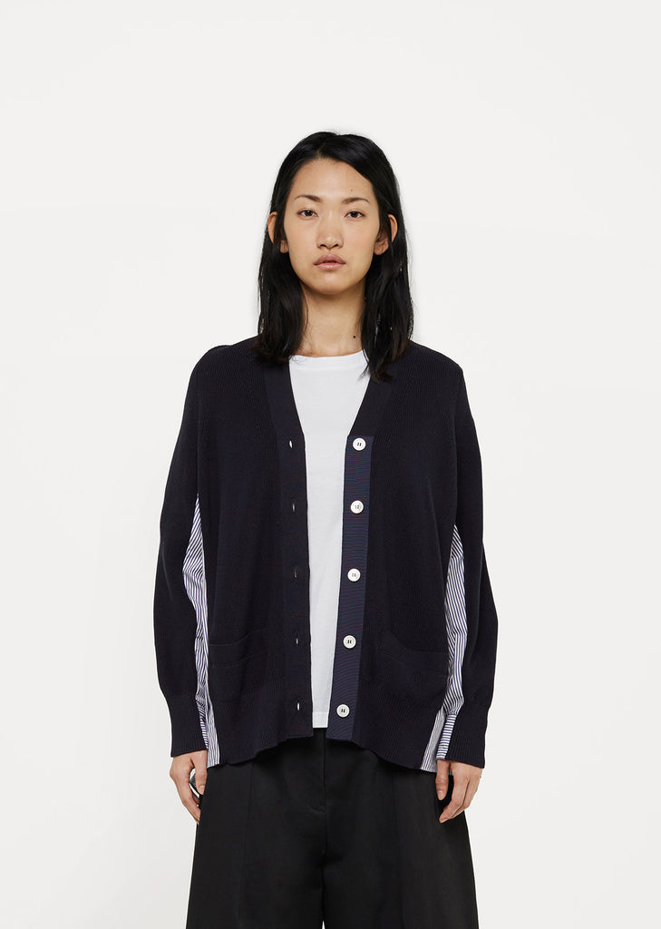 Ribbed Shirt-Cardigan