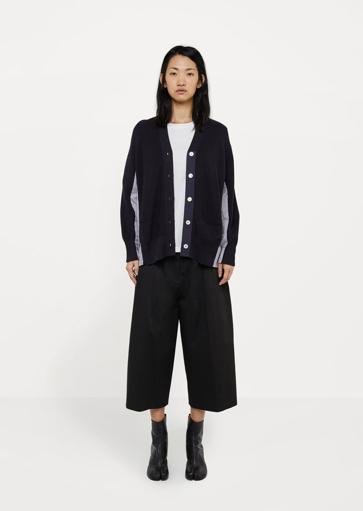 Ribbed Shirt-Cardigan