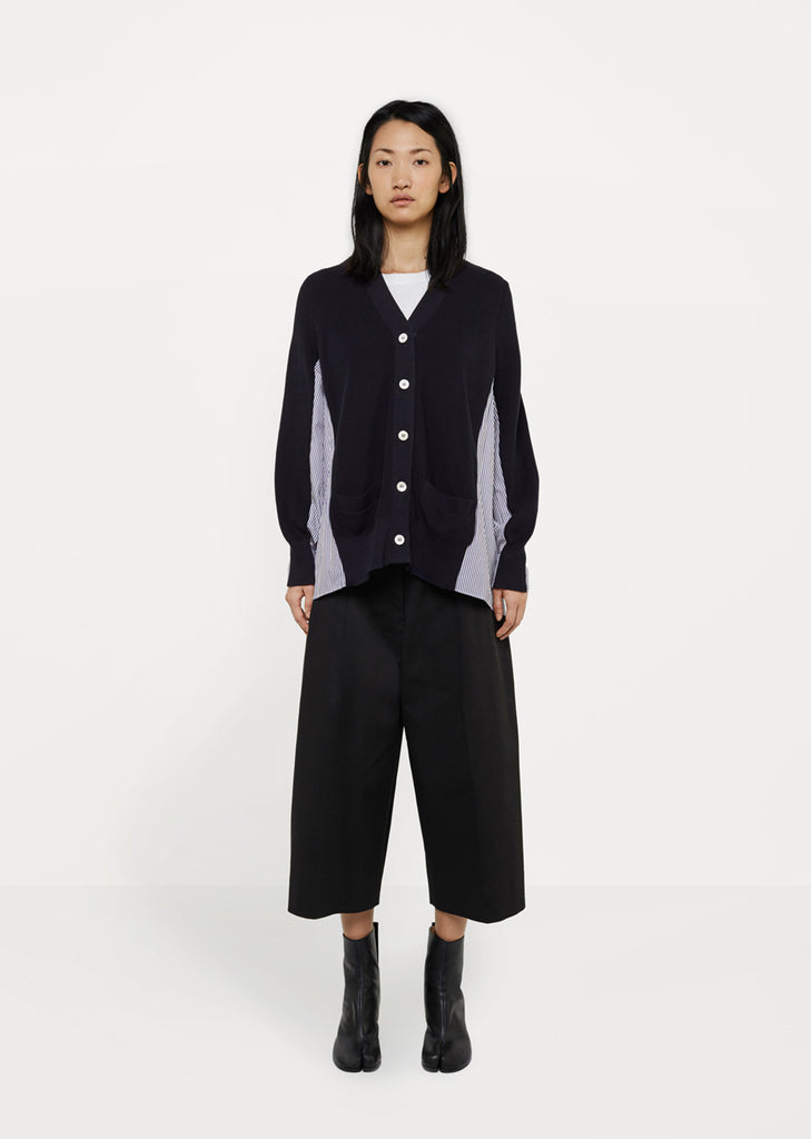 Ribbed Shirt-Cardigan