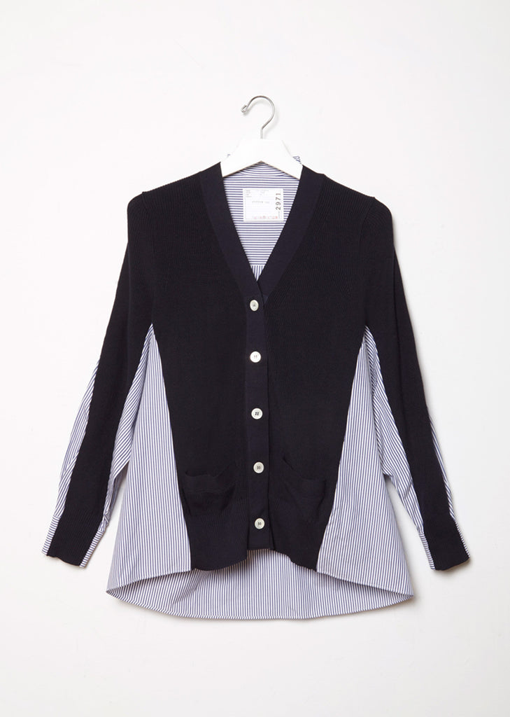 Ribbed Shirt-Cardigan