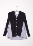 Ribbed Shirt-Cardigan