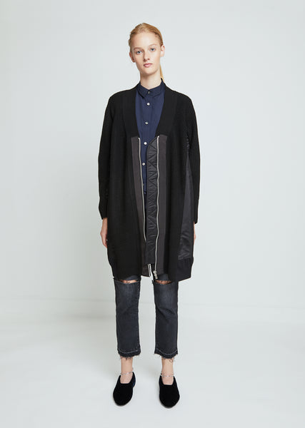 sacai トップス　comme des garcons y's マルジェラ Knit X MA-1 Cardigan by Sacai- La Garçonne