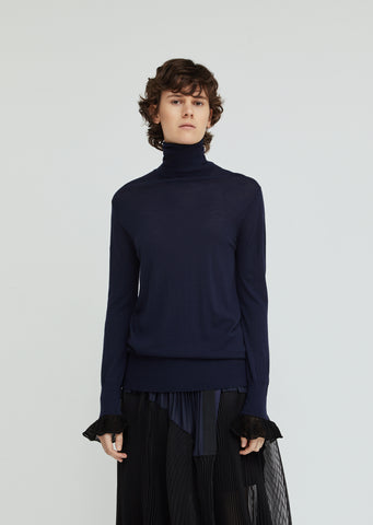Wool Knit Turtleneck Sweater