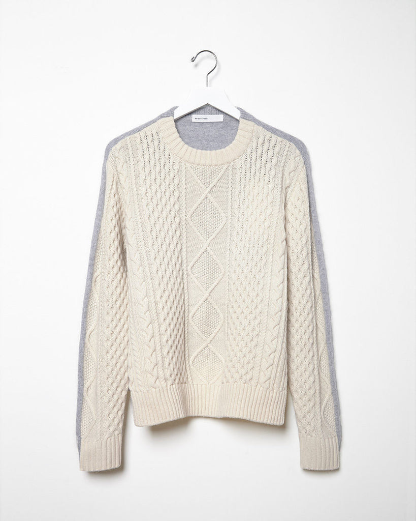 Bi-Color Knit Pullover