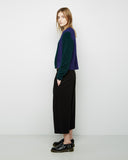 Bi-Color Striped Knit Pullover