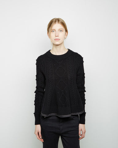 Cable Knit Popcorn Pullover