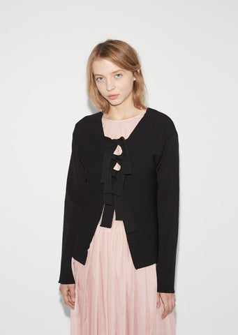 Wool Crepe Cardigan