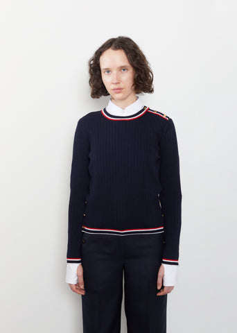 Rib Stitch Merino Pullover