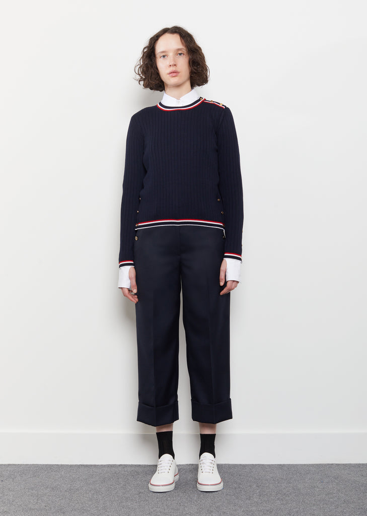 Rib Stitch Merino Pullover