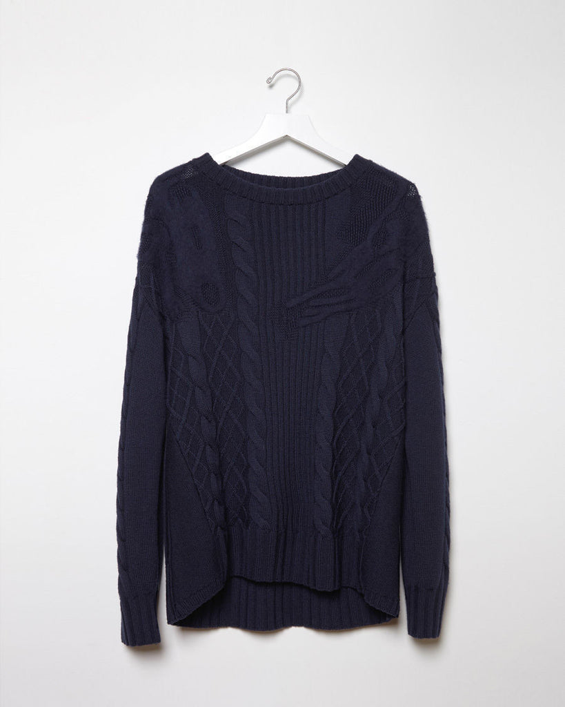 Cable Knit Fox Pullover