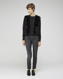 Rabbit Fur Knit Pullover