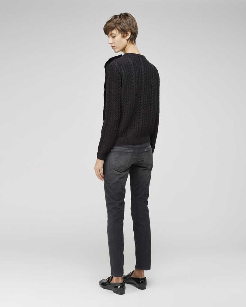 Rabbit Fur Knit Pullover