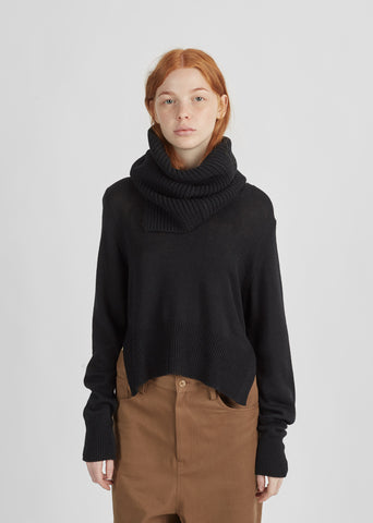 Snood V-Neck Sweater