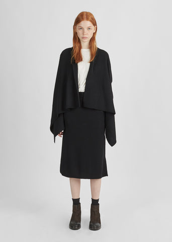Wool Knit Pencil Skirt