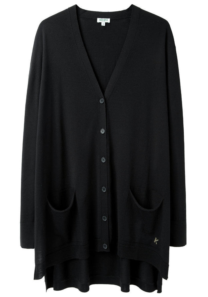 Oversized Side-Slit Cardigan
