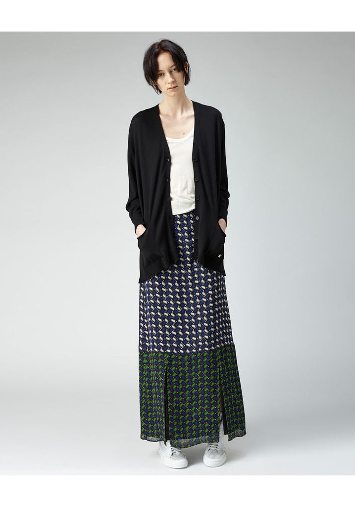 Oversized Side-Slit Cardigan