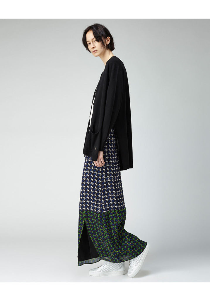 Oversized Side-Slit Cardigan