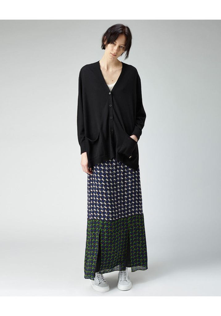 Oversized Side-Slit Cardigan