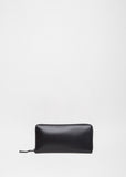 Very Black Long Zip Wallet