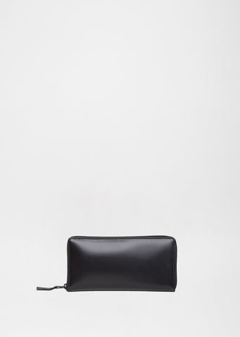 Very Black Long Zip Wallet