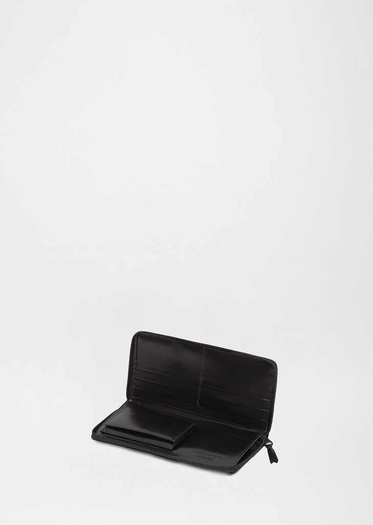 Very Black Long Zip Wallet