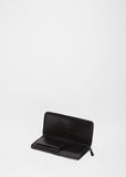 Very Black Long Zip Wallet