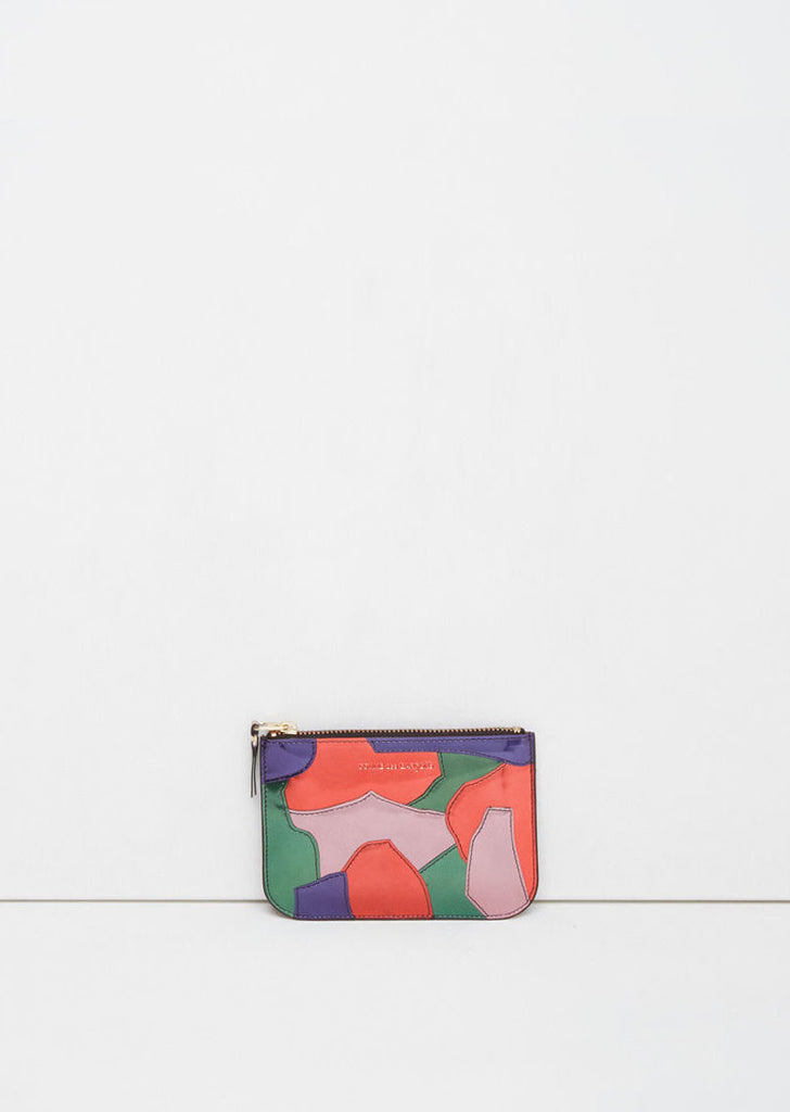 Metallic Patchwork Small Zip Pouch