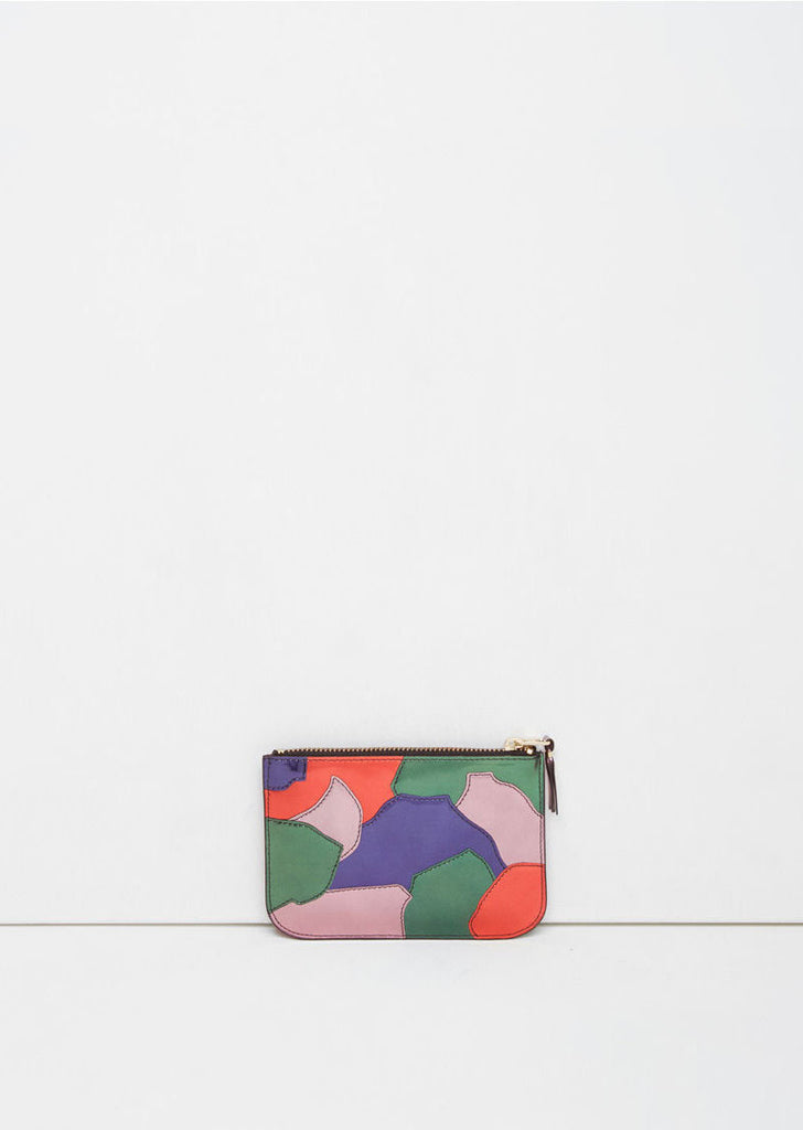 Metallic Patchwork Small Zip Pouch