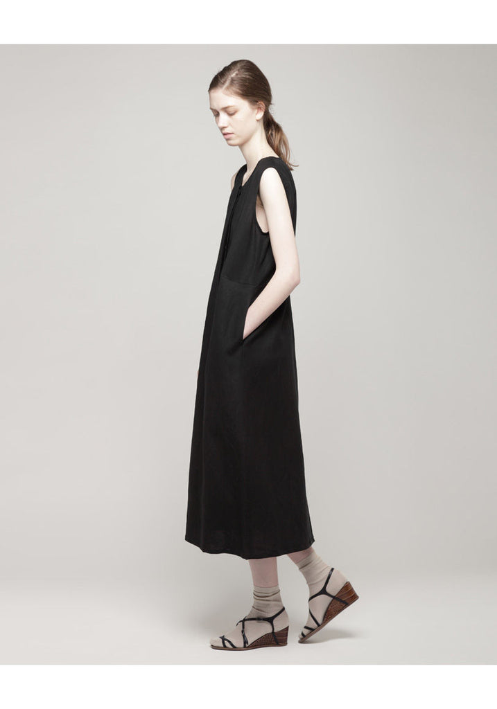 Sleeveless Henley Dress