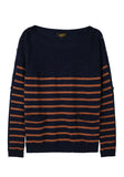 Boatneck Striped Pullover