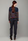 Boatneck Striped Pullover