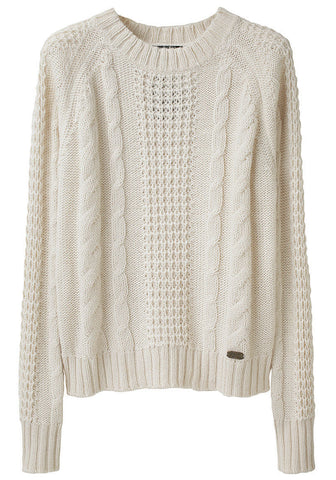 Crewneck Cable Sweater