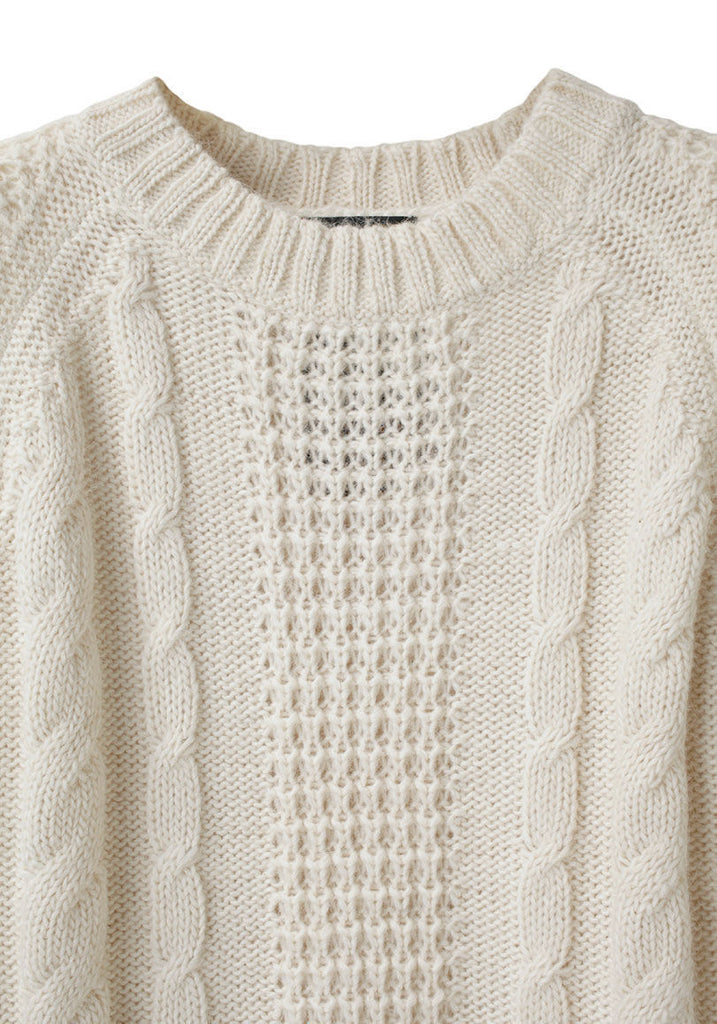 Crewneck Cable Sweater