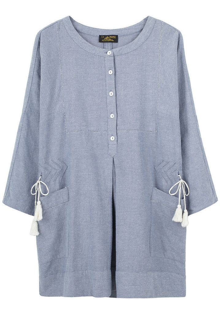 Henley Tunic w/ Tassel Sides