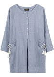 Henley Tunic w/ Tassel Sides