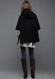 Hooded Wool Poncho