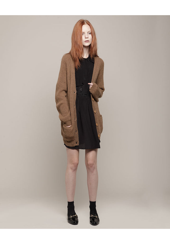 Long Camel Cardigan