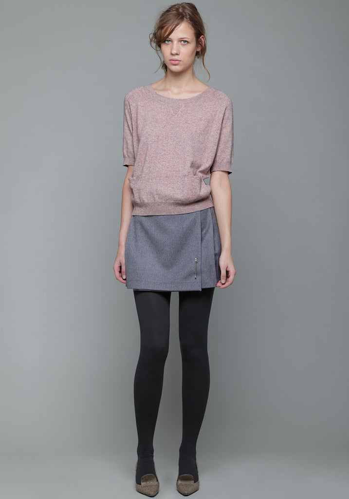 Shortsleeve Knit Sweatshirt